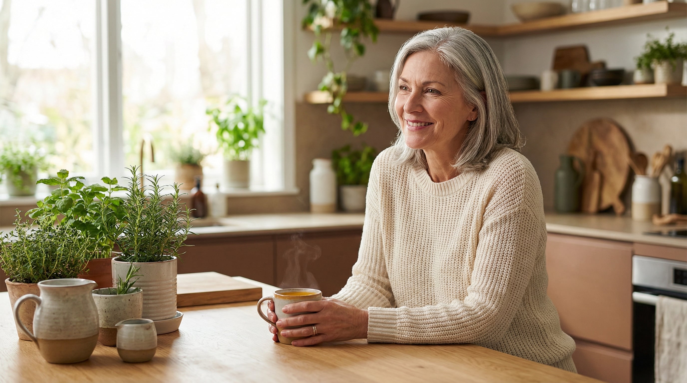 Vrouw met bone broth
