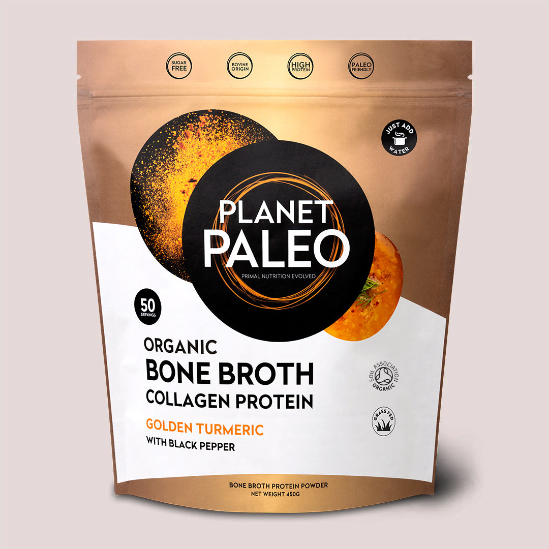 Planet Paleo Bone Broth Turmeric Gold